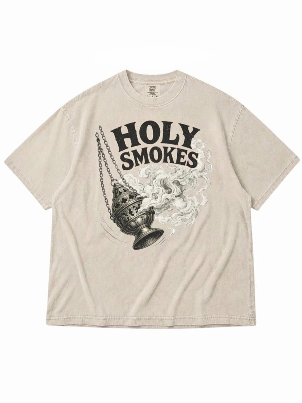 Comfort Colors Holy Smokes Graphic Tee in Ivory